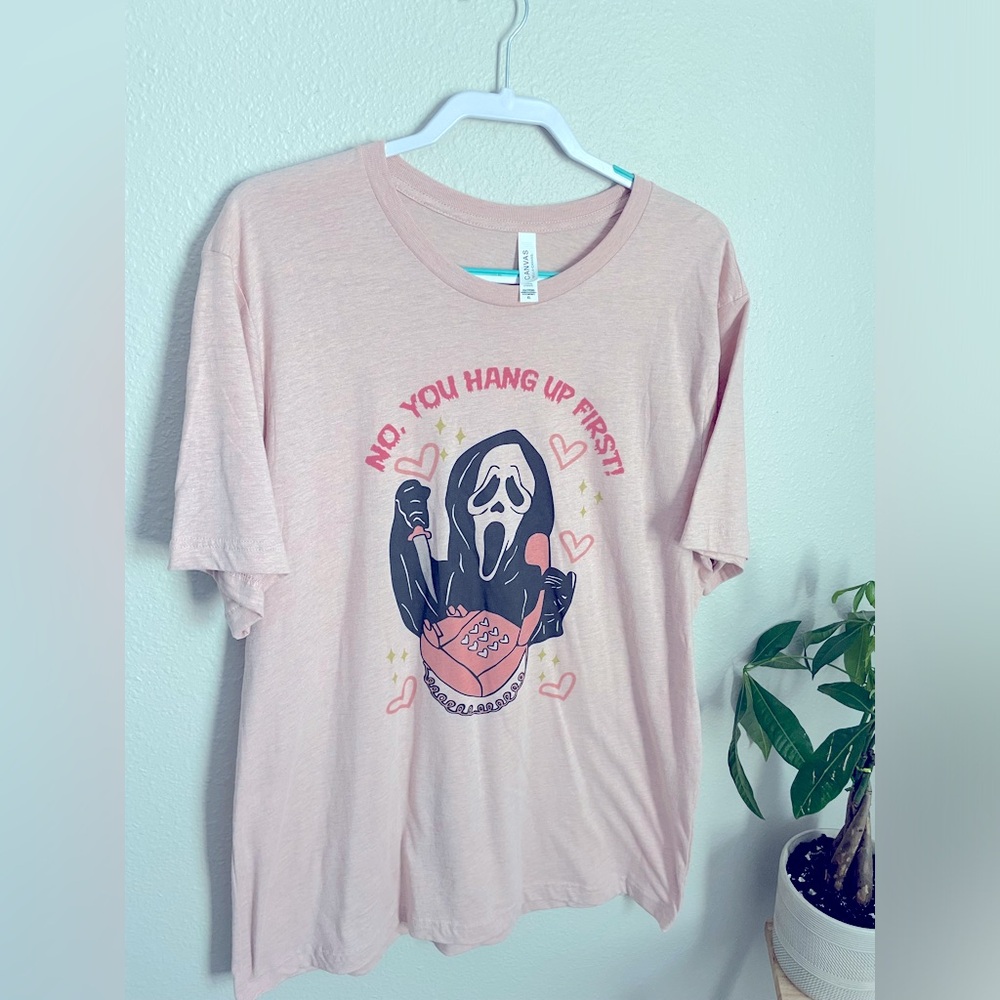 Scream T-Shirt - Light Pink - Size  XL - Unisex